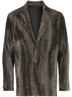 Homme Plissé Issey Miyake однобортный блейзер в клетку