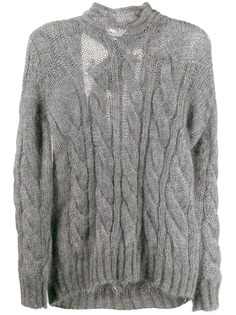 Prada свитер фактурной вязки с завязкой сзади