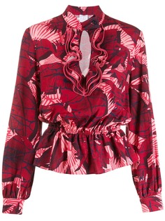 STELLA JEAN блузка с цветочным принтом и оборками