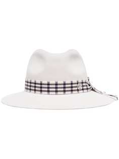 Maison Michel шляпа Henrietta с лентой в клетку