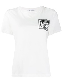 Moschino футболка с нашивкой-логотипом