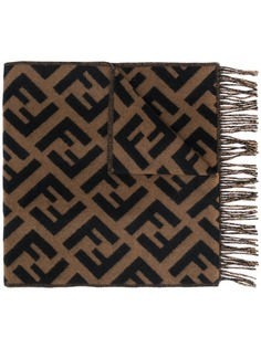 Fendi кашемировый шарф с логотипом Zucca