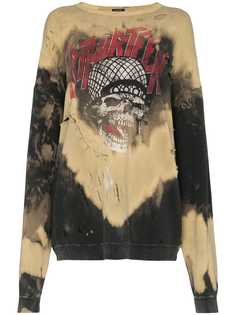 R13 Battle Punk bleached sweatshirt