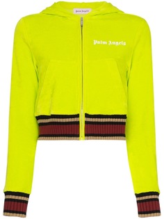 Palm Angels cropped logo hoodie
