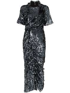 Preen By Thornton Bregazzi Sophia sequin-embellished ruched midi-dress
