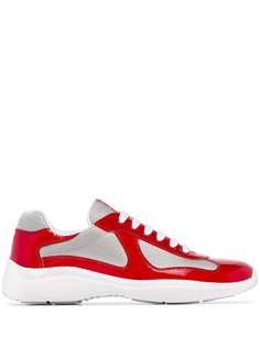 Prada Red Americas Cup patent leather sneakers