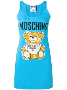 Moschino платье из джерси с принтом Teddy Bear