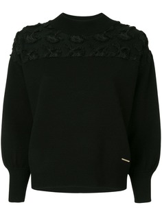 Loveless front applique sweater