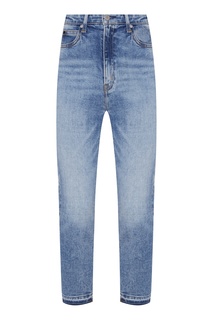 Синие «вареные» джинсы Calvin Klein
