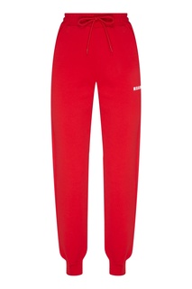 Красные брюки с логотипом Msgm
