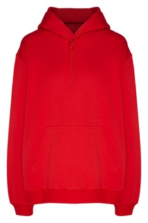 Красное худи с карманом-кенгуру Msgm