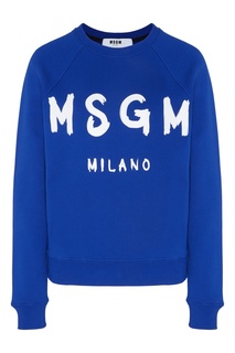 Синий свитшот с логотипом Msgm