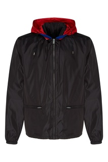 Ветровка с контрастным капюшоном и логотипом на спине Gucci Man