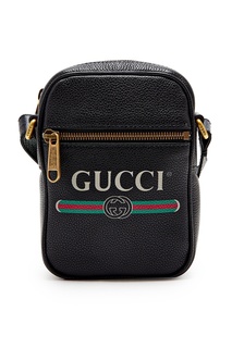 Компактная кожаная сумка с логотипом Gucci Man