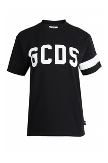 Черная футболка с монограммой Gcds