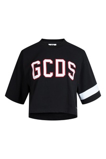 Черная футболка с удлиненными рукавами Gcds