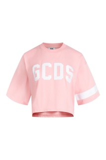 Розовая футболка с удлиненными рукавами Gcds