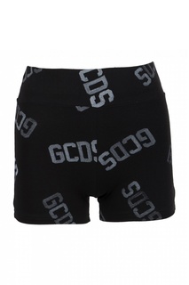 Черные трикотажные шорты с монограммами Gcds