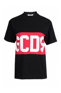 Черная футболка с контрастной отделкой Gcds
