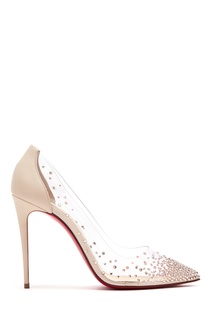 Прозрачные туфли со стразами Degrastrass 100 Christian Louboutin