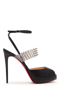 Кожаные босоножки с виниловой вставкой Levitagirl 120 Christian Louboutin