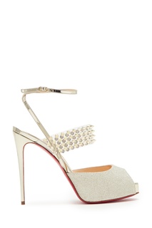 Босоножки с глиттером и шипами Levitagirl 120 Christian Louboutin