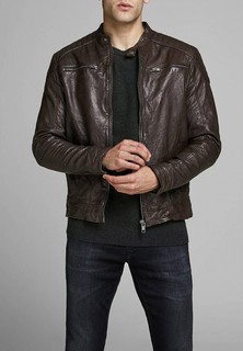 Куртка кожаная Jack & Jones