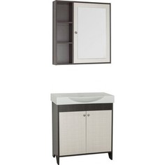 Мебель для ванной Style line Кантри 76 венге, лен белый
