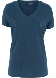 Футболка с коротким рукавом и клинообразным вырезом Bonprix