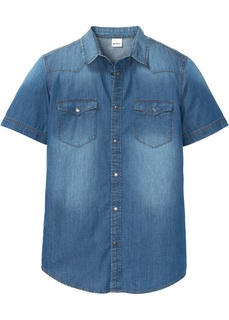 Рубашка Slim Fit, деним Bonprix