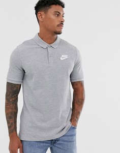 Серая футболка-поло с логотипом Nike - Серый