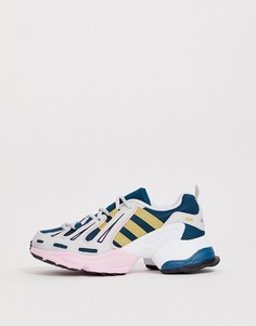 Темно-синие кроссовки с розовой отделкой adidas Originals EQT Gazelle