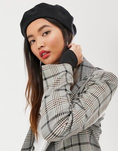 Шерстяной берет ASOS DESIGN - Черный