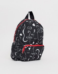 Складной рюкзак с абстрактным принтом ASOS DESIGN - Мульти