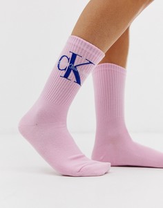 Розовые носки с логотипом Calvin Klein Jeans - Розовый