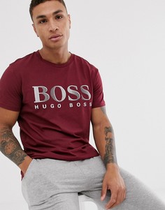 Бордовая футболка с логотипом BOSS bodywear - Красный