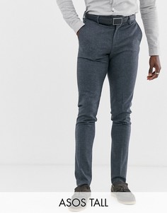 Синие зауженные брюки ASOS DESIGN Tall - Синий
