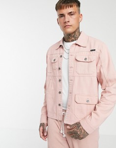 Розовая куртка в стиле милитари Liquor N Poker - Розовый