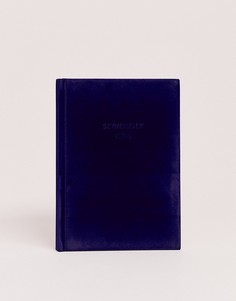 Блокнот в бархатной обложке Skinnydip - Синий