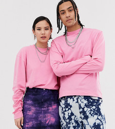 Розовый лонгслив COLLUSION Unisex - Розовый