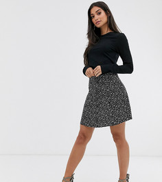 Мини-юбка с цветочным принтом и пуговицами моржовый клык ASOS DESIGN Petite - Мульти