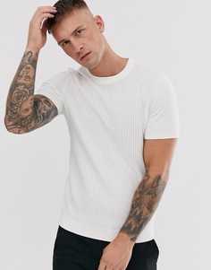 Светло-бежевая футболка Topman - Белый