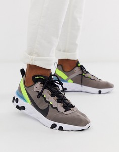 Серые кроссовки Nike React Element 55