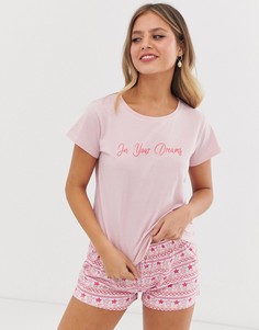 Пижама с шортами и принтом dreams Brave Soul - Мульти