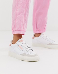 Бело-розовые кроссовки adidas Originals Continental 80 Vulc - Белый