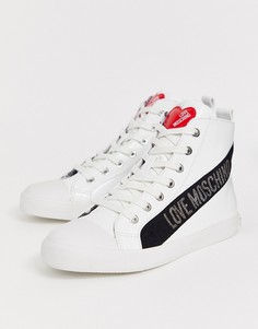 Кроссовки с логотипом Love Moschino - Белый