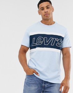 Синяя футболка колор блок с логотипом на груди Levis skyway Levis®