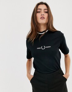 Футболка с высоким воротом Fred Perry - Черный