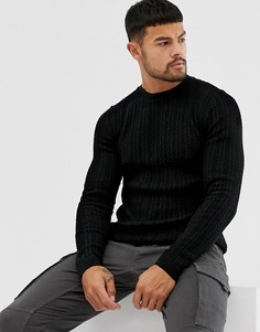 Легкий черный облегающий джемпер ASOS DESIGN - Черный