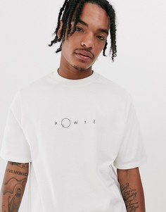 Oversize-футболка с принтом на груди ASOS WHITE - Белый